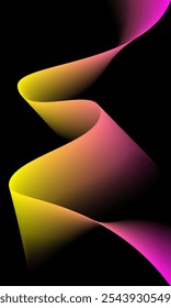 Abstract wave line background design with gradient color. Technology concept