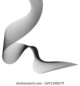 Abstract wave line background design. Modern abstract background with flowing red curved lines forming a dynamic wave shape on white space, ideal for tech or creative visuals.
