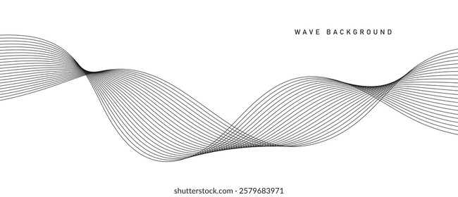 Abstract Wave Line Background for Minimalist Templates and Banners