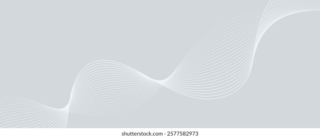 Abstract Wave Line Background for Minimalistic Templates and Banners
