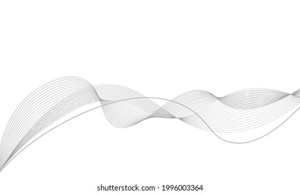 fondo de línea de onda abstracta sobre fondo blanco
