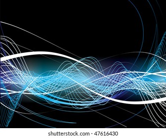 abstract wave line background with space of your text, vector illustration