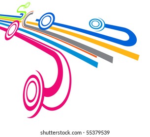 Abstract wave line background with space of your text.