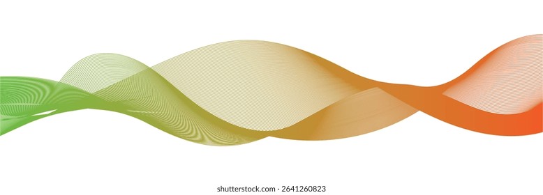 Abstract wave line background. Technology abstract lines on white background. Technology, data science, geometric border pattern. Isolated on white background. Vector illustration in eps 10.