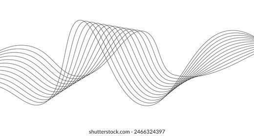 Abstract wave line background. Vector illustration