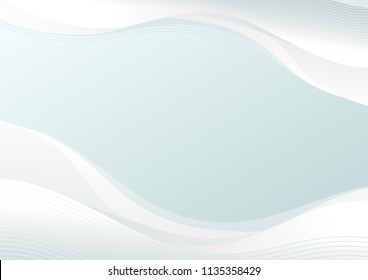 Abstract wave line background white and blue light