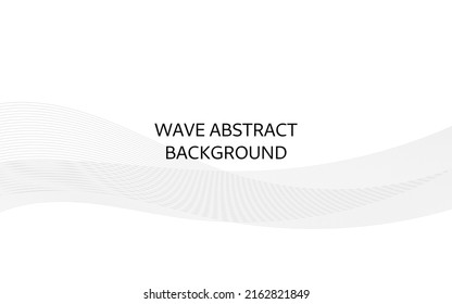 Abstract wave line background with white color. Wallpaper wave line with with grey color. Vector wave line background