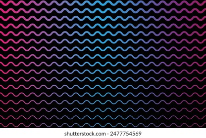 Abstract wave line curly neon futuristic