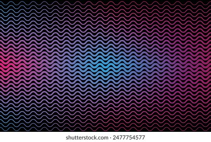 Abstract wave line curly neon futuristic