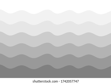 Abstract wave line or curve shapes composition elements pattern design on difference gray and white shade background. Using for paper printing, book cover, page fill, backdrop and wallpaper.