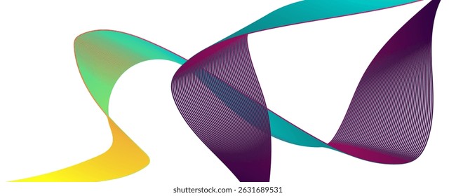 Fondo abstracto del diseño de la línea de la onda, Abstractas, liso, transparente, azul, elemento del diseño de la onda. Onda de curva de movimiento azul de un flujo humeante