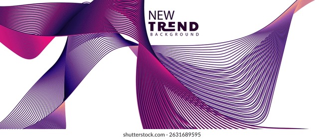 abstract wave line design background, Abstract, smooth, transparent, blue, wave design element. gradient color wave. Wave of blue movement curve of a smoky flow