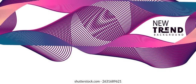 abstract wave line design background, Abstract, smooth, transparent, blue, wave design element. gradient color wave. Wave of blue movement curve of a smoky flow