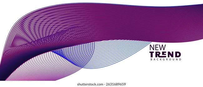 abstract wave line design background, Abstract, smooth, transparent, blue, wave design element. gradient color wave. Wave of blue movement curve of a smoky flow