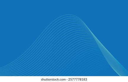 abstract wave line design on blue suitable for background.