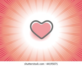 Abstract wave line design in valentine's day card - vector illustration