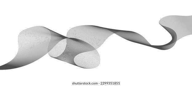 Abstract wave line. Digital frequency equalizer. digital Stylized line art background. Vector