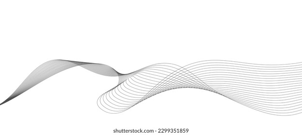 Abstract wave line. Digital frequency equalizer. digital Stylized line art background. Vector