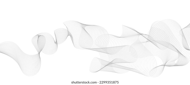 Línea de onda abstracta. Ecualizador de frecuencia digital. fondo de arte de línea estilizada digital. Vector