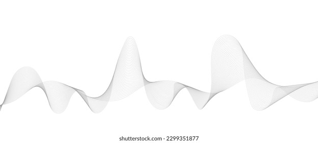 Abstract wave line. Digital frequency equalizer. digital Stylized line art background. Vector