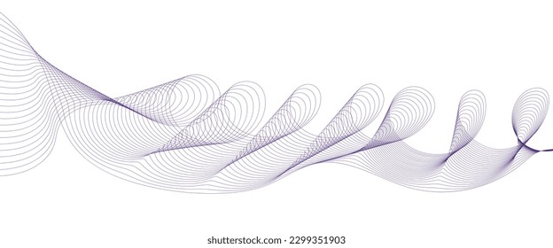 Abstract wave line. Digital frequency equalizer. digital Stylized line art background. Vector
