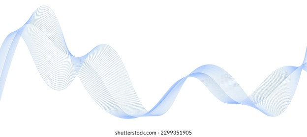 Abstract wave line. Digital frequency equalizer. digital Stylized line art background. Vector