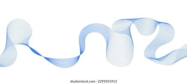 Abstract wave line. Digital frequency equalizer. digital Stylized line art background. Vector