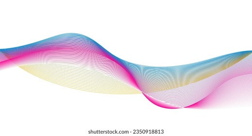 Abstract wave line. Digital frequency equalizer. digital Stylized line art background. Vector