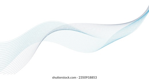 Abstract wave line. Digital frequency equalizer. digital Stylized line art background. Vector