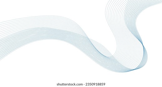 Abstract wave line. Digital frequency equalizer. digital Stylized line art background. Vector