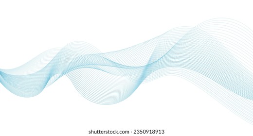 Abstract wave line. Digital frequency equalizer. digital Stylized line art background. Vector