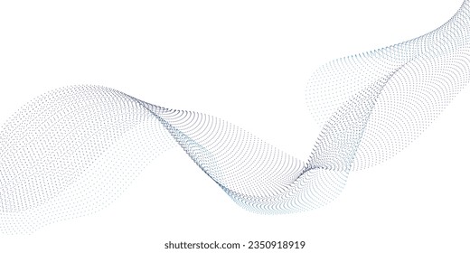 Abstract wave line. Digital frequency equalizer. digital Stylized line art background. Vector