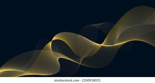 Abstract wave line. Digital frequency equalizer. digital Stylized line art background. Vector