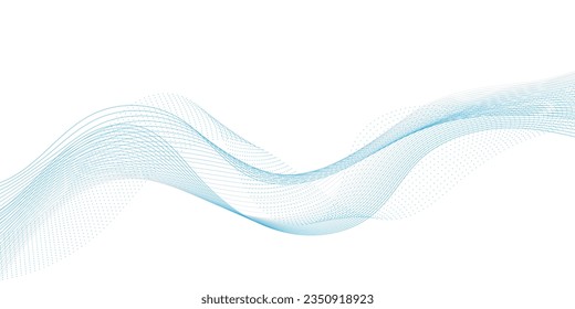 Abstract wave line. Digital frequency equalizer. digital Stylized line art background. Vector