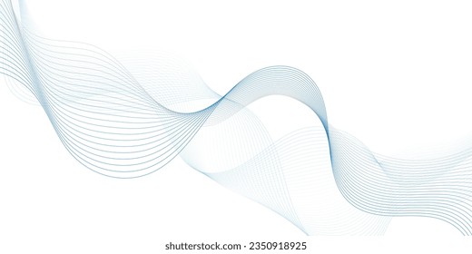 Abstract wave line. Digital frequency equalizer. digital Stylized line art background. Vector