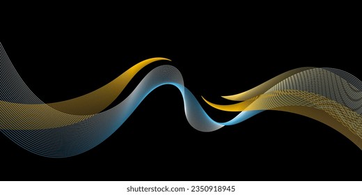Abstract wave line. Digital frequency equalizer. digital Stylized line art background. Vector