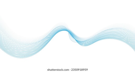 Abstract wave line. Digital frequency equalizer. digital Stylized line art background. Vector