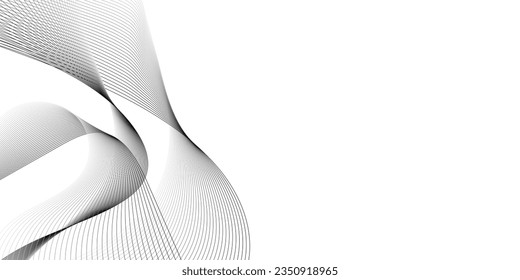 Línea de onda abstracta. Ecualizador de frecuencia digital. fondo de arte de línea estilizada digital. Vector