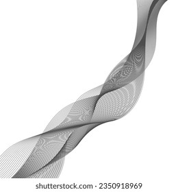 Abstract wave line. Digital frequency equalizer. digital Stylized line art background. Vector