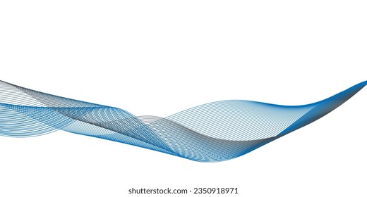 Abstract wave line. Digital frequency equalizer. digital Stylized line art background. Vector