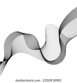 Línea de onda abstracta. Ecualizador de frecuencia digital. fondo de arte de línea estilizada digital. Vector