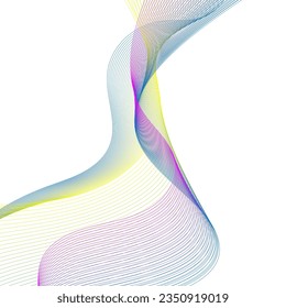 Abstract wave line. Digital frequency equalizer. digital Stylized line art background. Vector