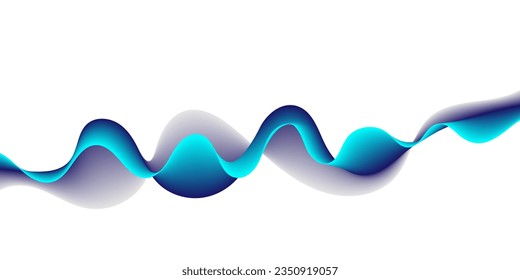 Abstract wave line. Digital frequency equalizer. digital Stylized line art background. Vector