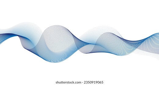 Abstract wave line. Digital frequency equalizer. digital Stylized line art background. Vector