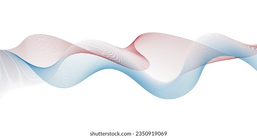 Abstract wave line. Digital frequency equalizer. digital Stylized line art background. Vector