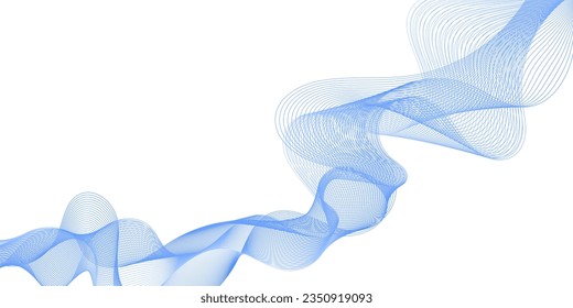 Abstract wave line. Digital frequency equalizer. digital Stylized line art background. Vector