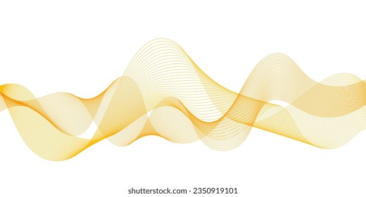 Abstrakte Wellenlinie. Digital Frequency Equalizer. digitaler Stylisierter Kunsthintergrund. Vektorgrafik