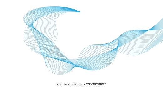 Abstract wave line. Digital frequency equalizer. digital Stylized line art background. Vector