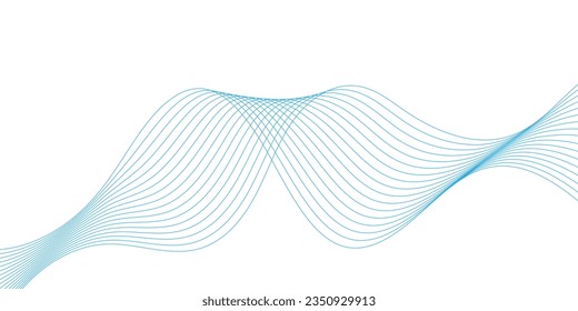 Abstract wave line. Digital frequency equalizer. digital Stylized line art background. Vector