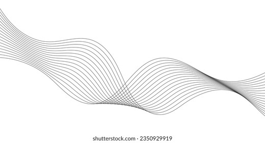 Abstract wave line. Digital frequency equalizer. digital Stylized line art background. Vector